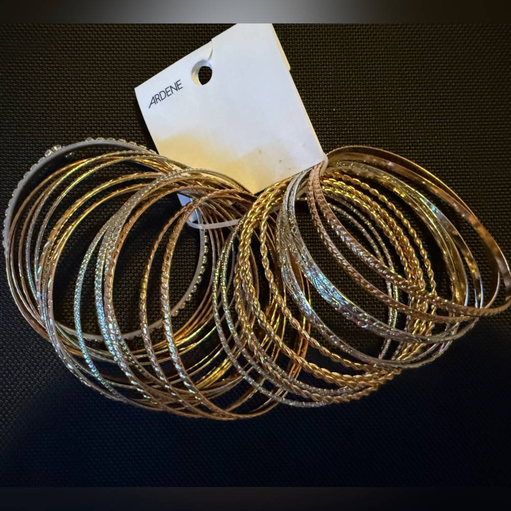 Ardene Gold and Silver Bangle Set
